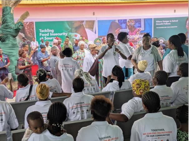 HOCAID beneficiary women at the National Community Food Bank commissioning programme in Sagamu, Ogun State