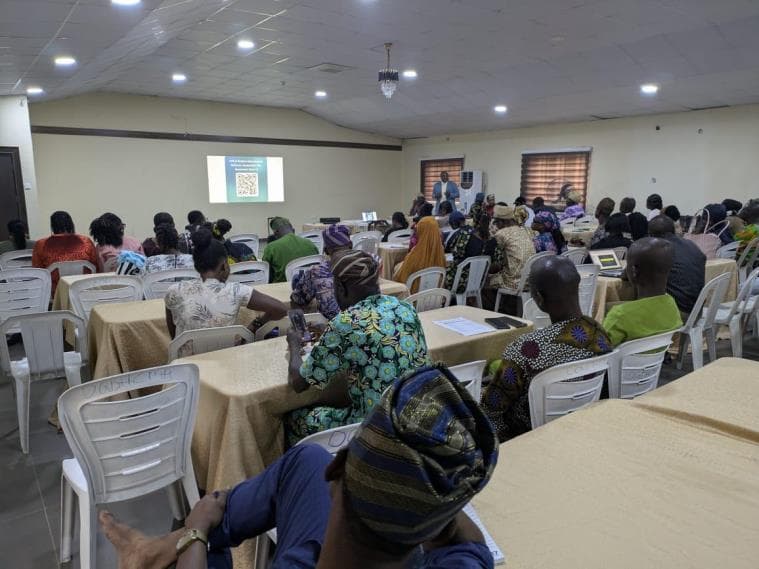 Health workers and community representatives at the HoCAID HPV intensification kick-off meeting